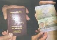 သက္ဆင္ အတြက္ နီကာရာဂြာ ႏိုင္ငံက ထုတ္ေပးထားသည့္ သံတမန္ ႏိုင္ငံကူးလက္မွတ္