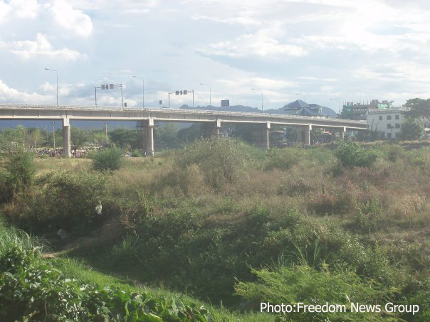 ဒုတိယေျမာက္ မဲေဆာက္-ျမ၀တီ တံတားသစ္ကိုေဖာက္လုပ္မည္ဟု ထိုင္းက  အဆိုျပဳထားသည့္ေနရာ