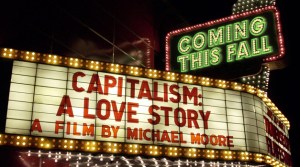 ေဘာ္စတြန္ ရွိ ရုပ္ရွင္ရံုတြင္ Capitalism : A Love Story ရုပ္ရွင္ဇာတ္ကားကို ရံုတင္ျပသေနစဥ္ ဓာတ္ပံု- Freedom News Group 